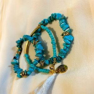 Kingsley Armelle turquoise bracelets